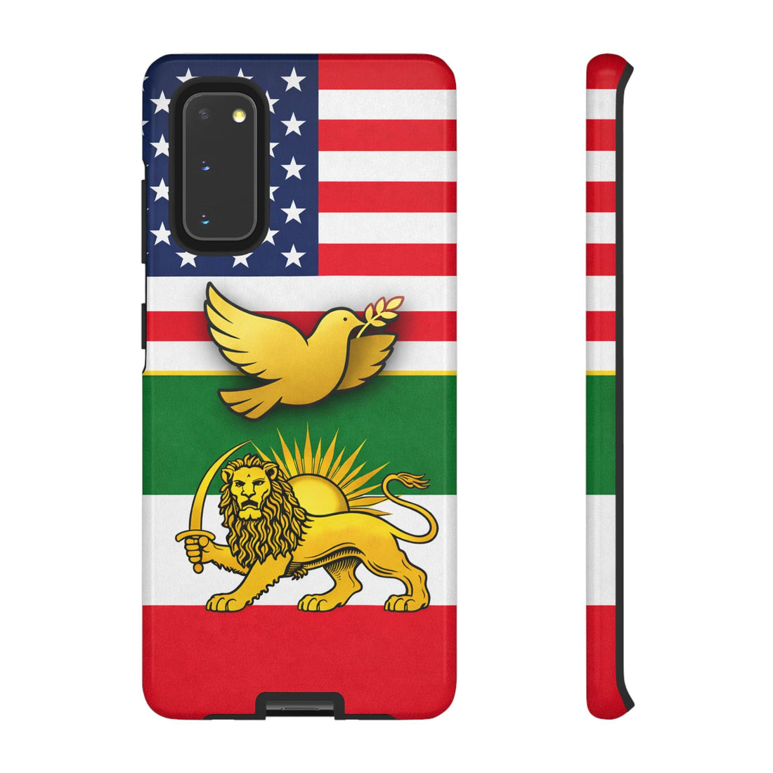 Iranian Lion & Dove Flag Phone Case — Persian Pride Patriotic Protective Case