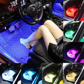 Car Motorcycle Interior Floor Decorative Atmosphere Remote Control Light Decor Lamp