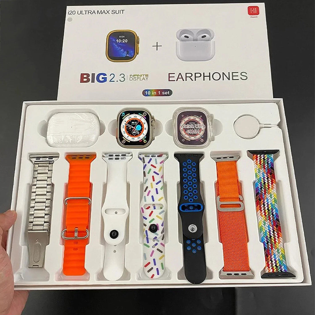 New Smart Watch 7 In 1 Straps with Airpods
