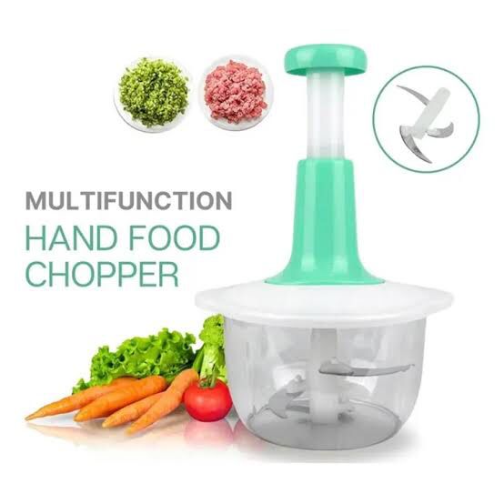 Manual Hand Push Chopper | Multi-functional Vegetable Meat Grinder, Grater, Chopper -2 Liter
