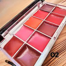 10 SHADES MATTE CREAM LIPSTICK PALETTE WITH MIRROR